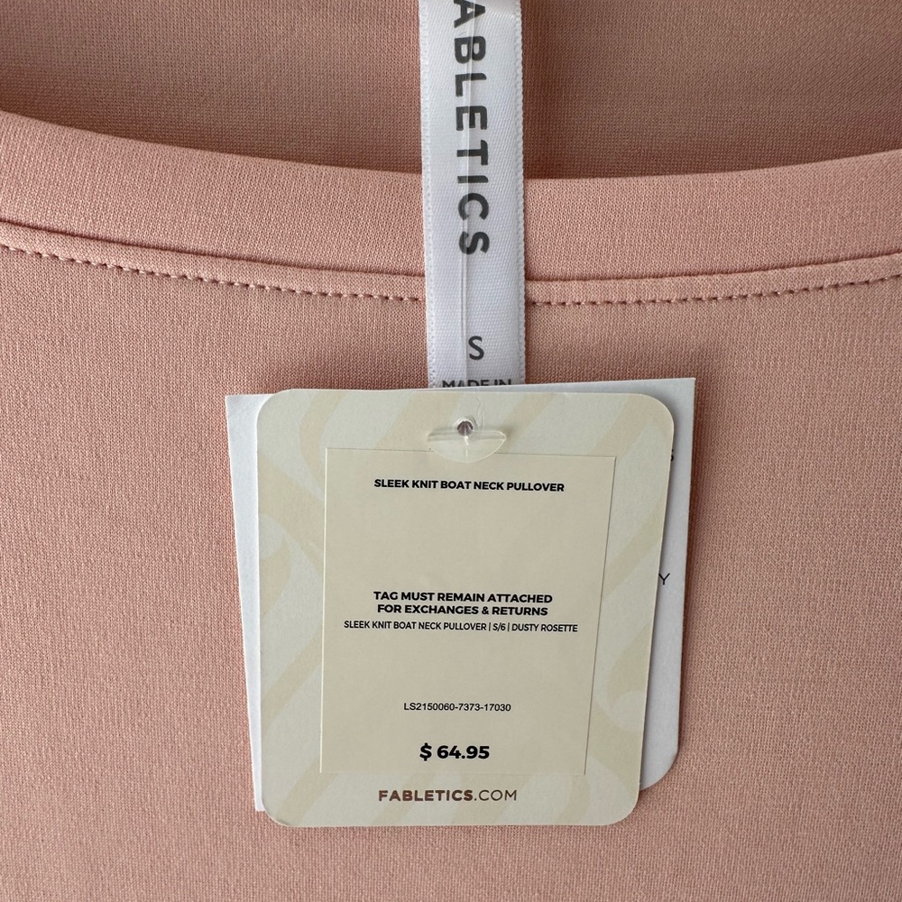 Fabletics Dusty Pink Knit Pullover NWT - Picture 2 of 4